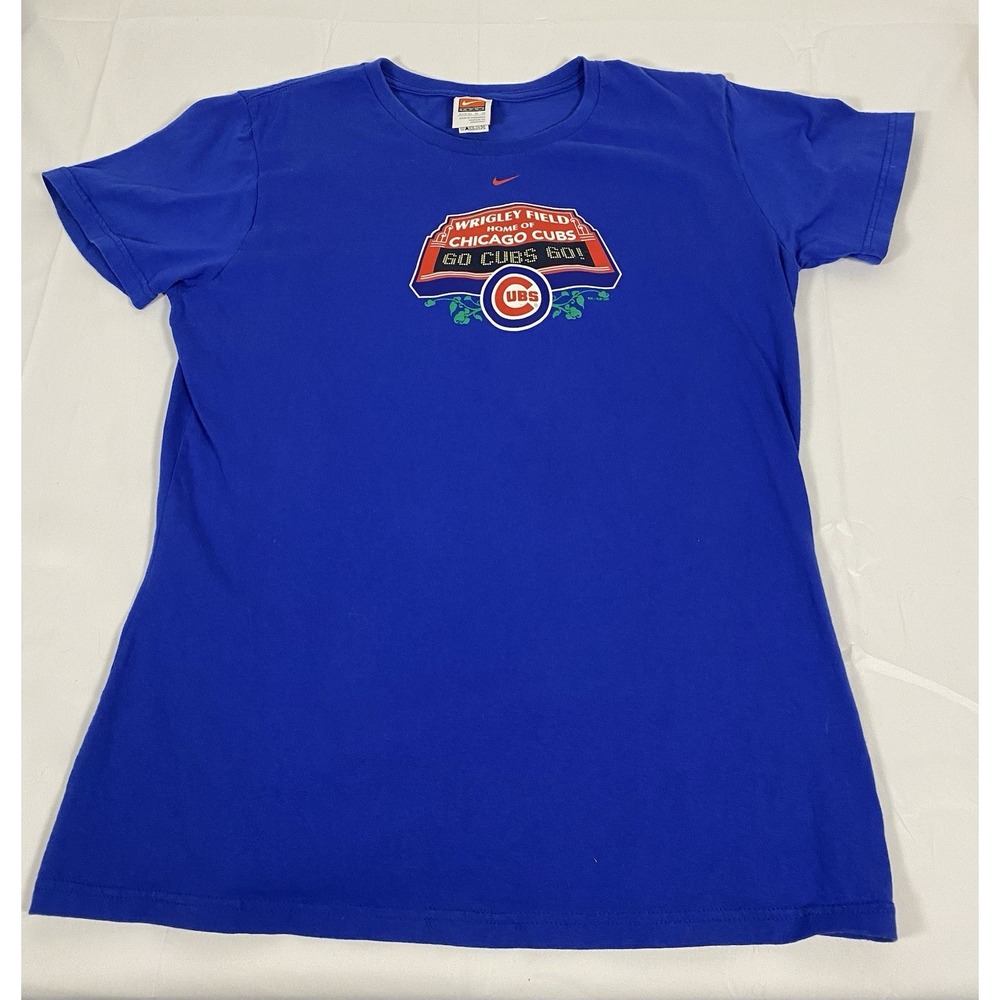 Nike Chicago Cubs Wrigley Field Go Cubs Go T-Shirt Women's XL 16–18 Blue MLB